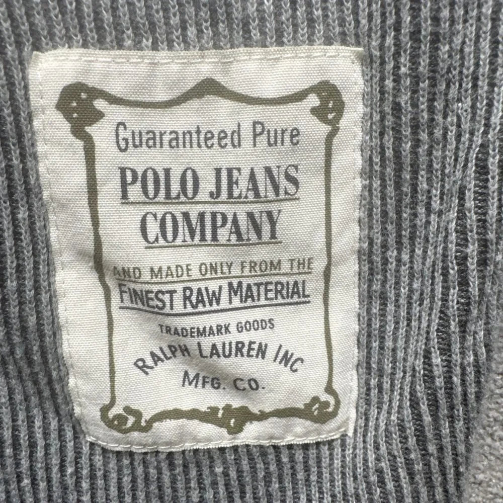 Polo Jeans Co Waffle‎ Thermal Shirt Mens XXL Gray  Pullover Ralph Lauren Layer